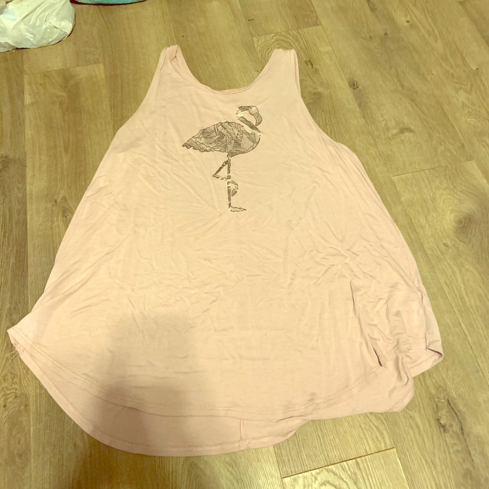 Purple flamingo shirt